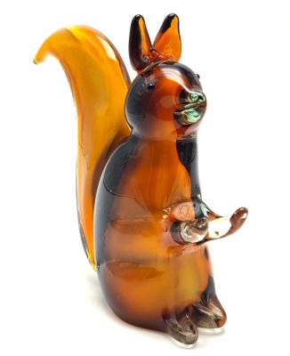 China European/North American/Aus/New Handmade Squirrel Swollen Art Glass Figurine Home Table Decor for sale