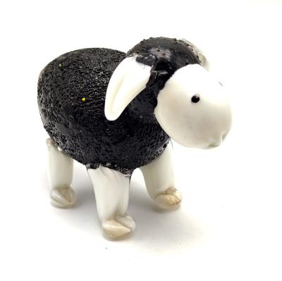 China Sheep glass figurine from Europe/North America/Aus/new cheap hot sale price colorful black and white handmade murano for sale