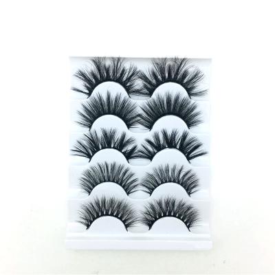 China Wholesale Hand Made Natural Long 5D Mink Eyelashes With Custom Private Label Eyelashes Seller for sale