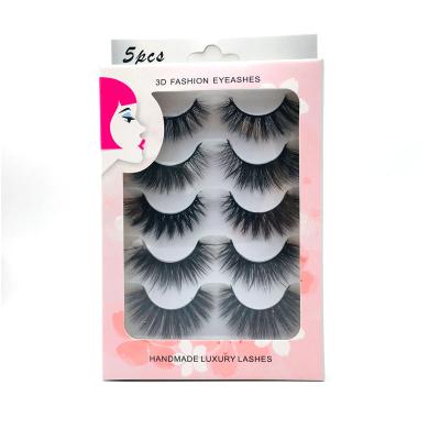 China 2020 New Arrival 5d Natural Wholesale Colored False Long Strip Dramatic Eyelashes for sale