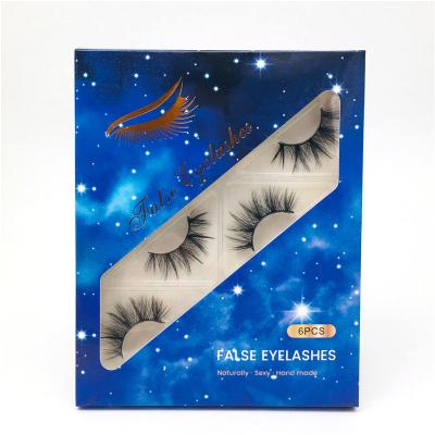 China Natural Long 2020 New Material 6 Pairs With Charming Box Silk Synthetic 5D False Eyelashes for sale