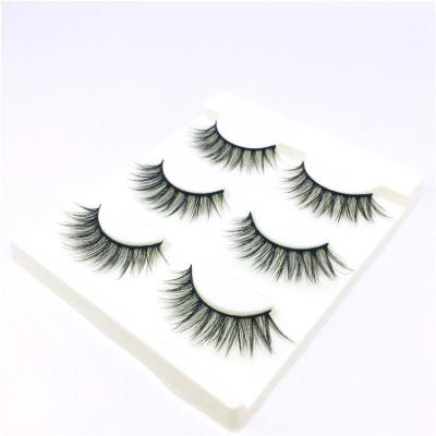 China Long natural own brand eyelashes Mink Fur 100% 3D Mink Eyelashes for sale