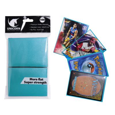 China Card Pad 600UNITS Card Sleeves For Standard Size 66 x 91mm Push-Mon Cards, Matte Card Sleeves Light Blue for sale