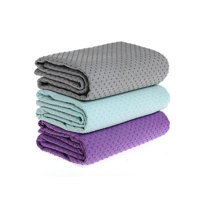 China Wholesale Private Label Non-slip Custom Microfiber Yoga Towel Compressed With PVC Dots for sale