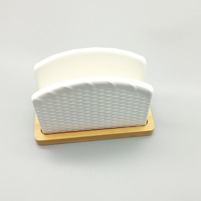 China New Nordic Custom Decorative Durable Soft Bone China Hotel Towel Supply Holder With Embossed Engraving for sale