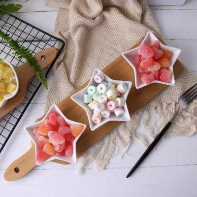 China American Style Snacks / Nuts High Quality Superior French Ceramic Sauces Dish Plates Set With Pentagram for sale