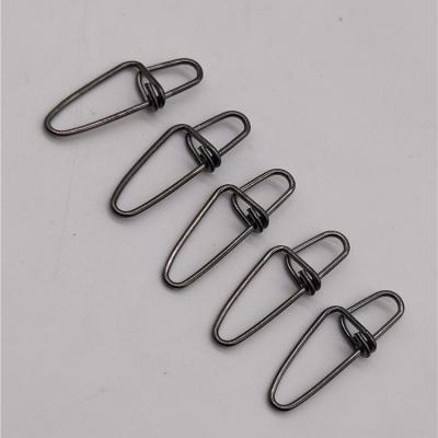 China Auto Parts Black Swivels Hung Snap Bait Rigging Springs Twist Lock Swivels Fishing Tackle Snap Hook Pin for sale