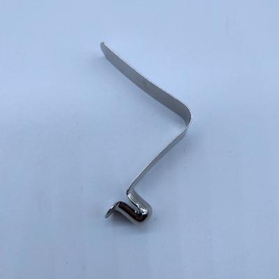 China Apartment ; Sheet ; OEM Service Steel Nickel Plated V Shaped Metal Button Flat Spring Clip for sale