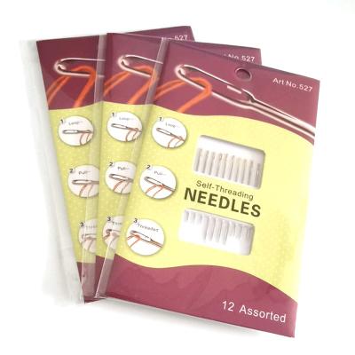 China Goods Sell Well New Type Stainless Steel Self-Threading Needle Sewing Light Needles for sale