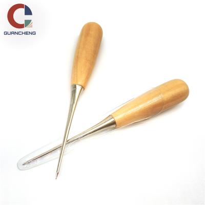 China Quilting Leather Awl DIY Handmade Tool Piercing Stainless Steel Wood Sewing Awl for sale