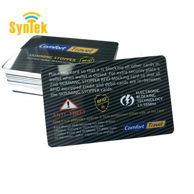 China Waterproof / Waterproof Custom Printed Credit Card Holder RFID NFC Blocking Anti Card Skimming Card for sale