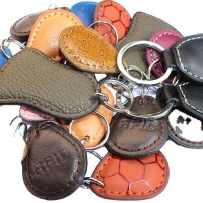 China 1356mhz waterproof / waterproof rfid interesting printed key fob pu leather leather Rfid key fob for sale