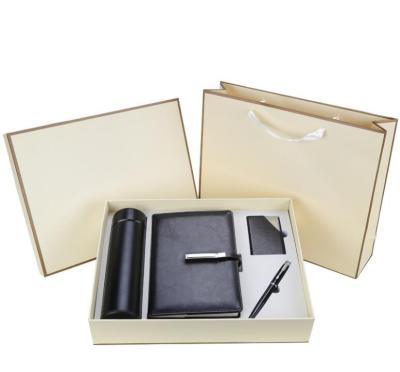 China Promotional Gifts 4 in 1 Promotive Gift Set, Promotion Corporate Gifts Set 2021 with Notebook Vacuum Cup & Pen & Name Card Holder for sale