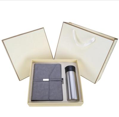 China Giveaways Promotion Business Gift Set Mug And Notebook Vacuum Promotional Gift Box for sale