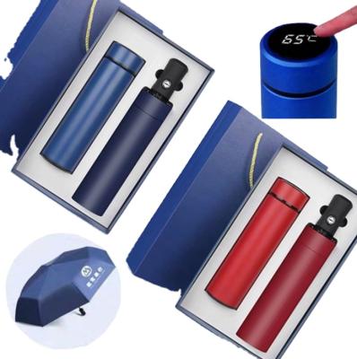 China 2022 Business Gift Promotional Instruments Stainless Steel Vacuum Flask Mug Cup Bottle Electronic Thermoses Folding Umbrella With Customer for sale