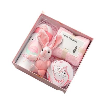 China Agriculture 2022 New Instruments Vacuum Flask Rabbit Doll Towel Sugar Box For Girls Ladies Birthday Mother's Day Gift Wedding Return for sale