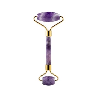 China 2022 Face Trends Ideas Innovative Unique Amethyst Promotional Purple Jade Roller Guasha Gift For Cosmetics Jewelry Clients for sale