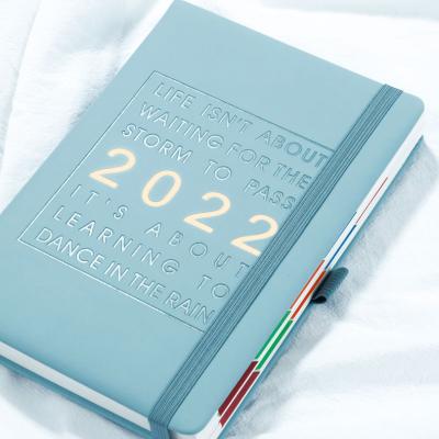 China 2022 newest printed hardcover book planner diary notebook with high quality wholesale price of business school promotion gift giveaway for sale