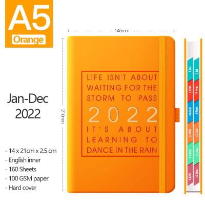 China Financial Institutions 2021 High Quality PU Leather A5 String Elastic Multicolored Calendar Notebook/Planner/Diary For Marketing Promotional Giveaway for sale