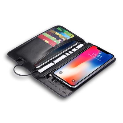 China With USB Unique Gifts For Men Wallet Power Bank Wireless Charger For New Year Birthday Corporate Chrismas Promotional Gifts for sale