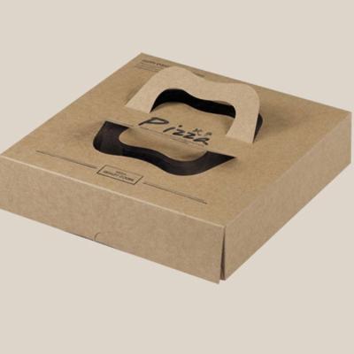 China Other Lunch Brown Food Craft Paper Box Custom Design Food Box Corrugated Brown Pizza Paper Box for sale