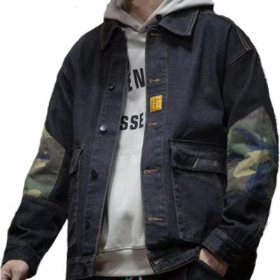 China 2021 New Arrival Fashion Workable Wholesale Custom Denim Jacket Machining Men Loose Plus Size Denim Lattice Jackets for sale