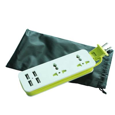 China Residential / General Purpose Easy Plug Travel Power Strip and Power Supply with 4 USB Quick Charging Ports for sale