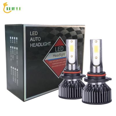 China Aluminum + PC TRIPLE 9006 LED Headlight 6500k 2400lm Car LED Headlight for sale