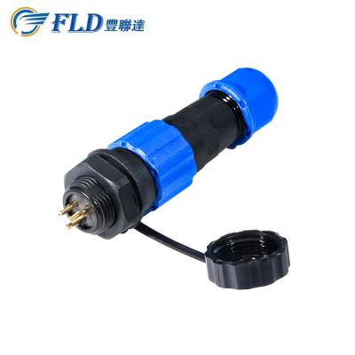 China audio & Plastic Waterproof Video Power Socket SD-3 Socket , 3 Pin IP67 Circular Waterproof Connector for sale