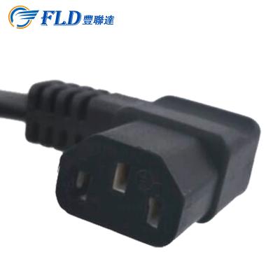 China Mains C13 Central 90 Degree Cord Electrical Outlet , Computer Cables Connectors for sale