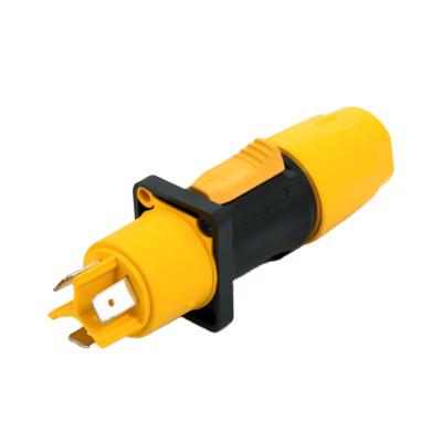 China audio & Visual FLD 16a 3 Pin Power Connector Powercon Plug to 2 Female Connector for sale