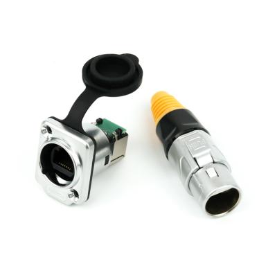 China audio & FLD Ethercon Male Connector Video Straight Waterproof Rj45 Plug Manufacturer for sale