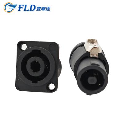 China FLD automotive video speaker cable xlr 4pole plug / speakon connector for sale