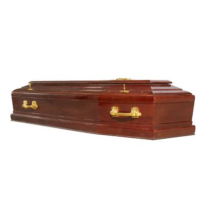 China European Style Burial Style Solid Wood Casket for sale