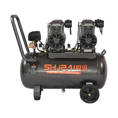 China Powerful Oil Free Compressor Oil Free Portable Pump 2 Cylinder Air Engine Main Air Compressor for sale