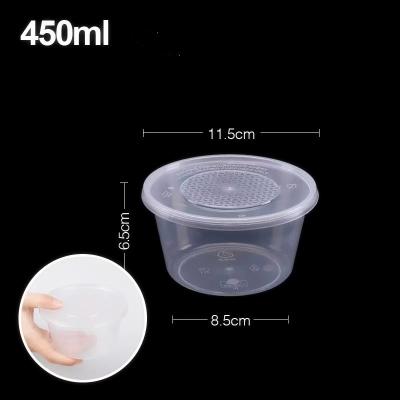 China Disposable Food Container Takeaway Plastic Bowl Package Transparent Bowl With Lid for sale