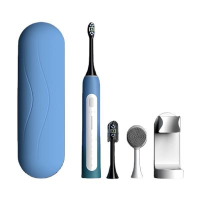 China LED Screen Display Teethwhitening Silicone Waterproof Food Grade Toothbrush Electric Vibrating Toothbrush for sale