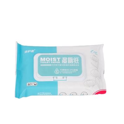 China Soft Moist Toilet Paper Disposable Pamper Baby Wipes Natural Cotton Hot Sale 40PCS Bags OEM GSM for sale