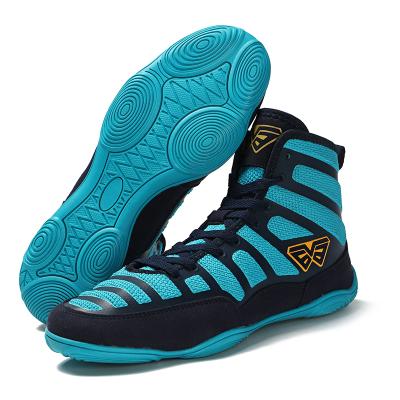 China Wholesale Men's Wrestling Boots Sport Soft Non-slip Function Men's Professional Training Support Boxing Shoes Wrestling Boots for sale