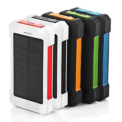 China Inbuilt Compass 8000mAh Polymer Battery IP67 Waterproof Solar Power Bank for Traveling for sale