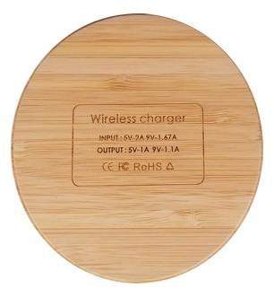 China Environmental Bamboo Made 5W Portable Wireless Charger 5V 2-3A for sale