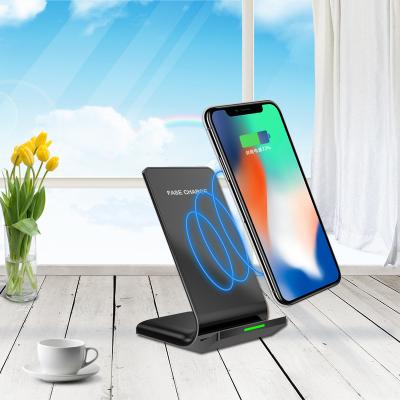 China ABS+PC Phone holder 10W/7.5W/5W Fast Charging wireless Charger with double Coil for sale