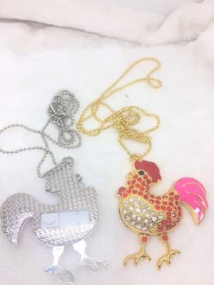 China Customized Diamond Cock necklace Jewelry USB flash drive 64Gb for sale