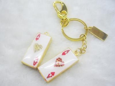 China Customized Logo and image Poker Keychain Jewelry USB flash drive 4Gb for sale