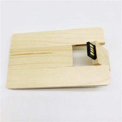 China Customized Branding Wooden Card USB flash Drives 16Gb for Promo gifts for sale