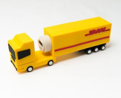 China DHL Branded 3D Soft PVC Truck/Plane Shape Mobile Power Bank 3000mAh 18650 Battery Portable Mobile Charger for sale