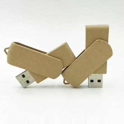 China Eco Friendly Swivel Degradable Wooden USB flash Drive 16Gb With Compostable material for sale