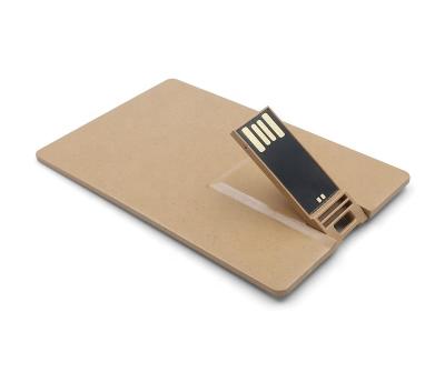 China Credit Card Shape  PLA USB flash Drive 64Gb in Eco Friendly Degradable Compostable Material for sale