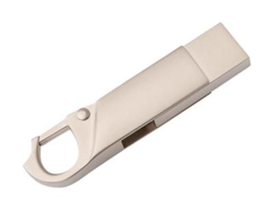 China Iphone Lighting Port OTG Memory Stick 32Gb 3.0 Dual USB flash Drive with Carabiner for sale