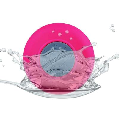 China Custom Small Portable Waterproof PVC Bluetooth Speaker with Suction Sticker 450mAh for sale